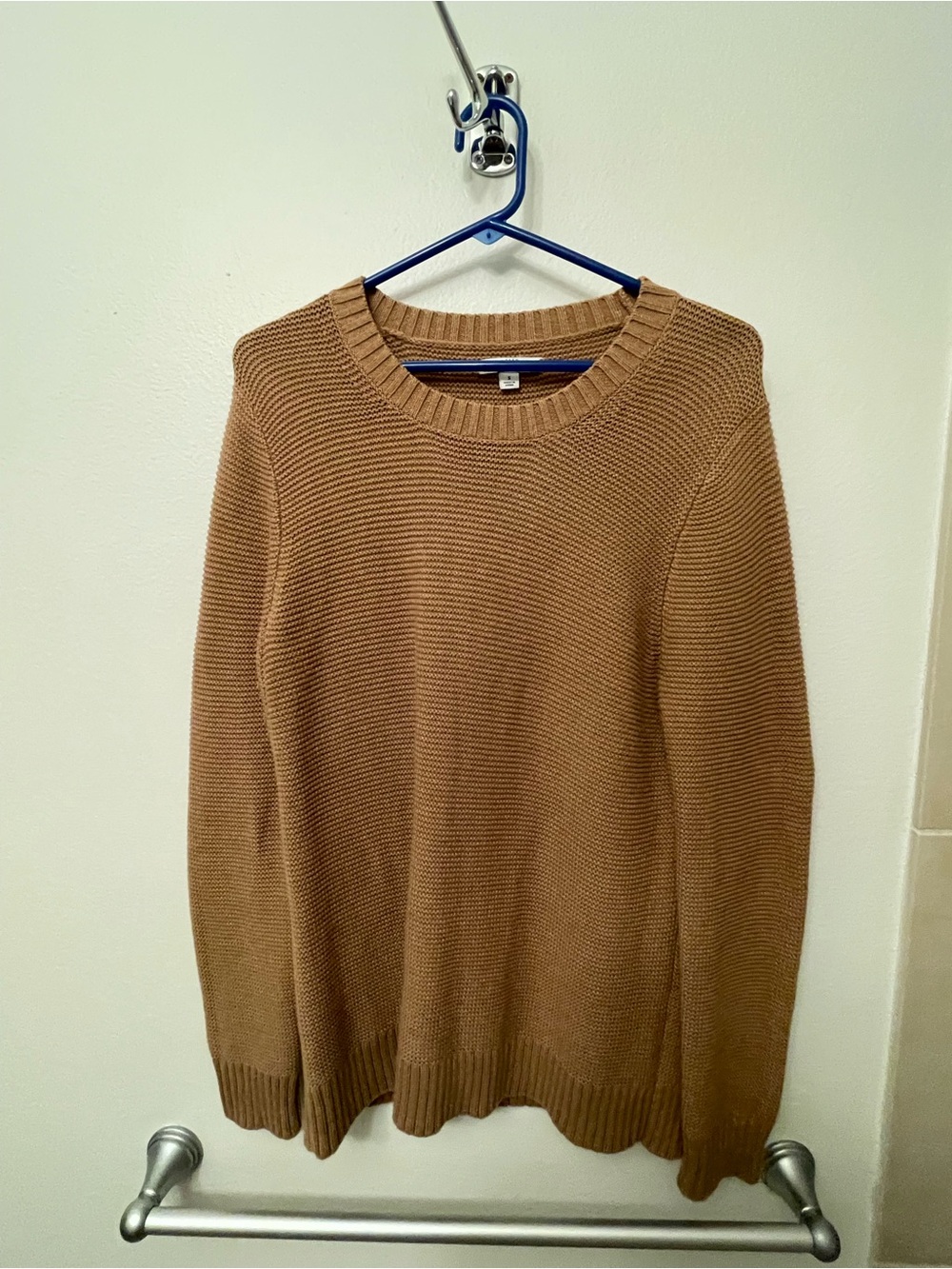 J Crew Classic Tan Crewneck Sweater Size Small